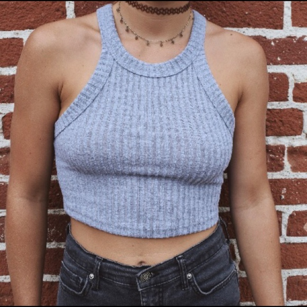 Urban outfitters grey crop top